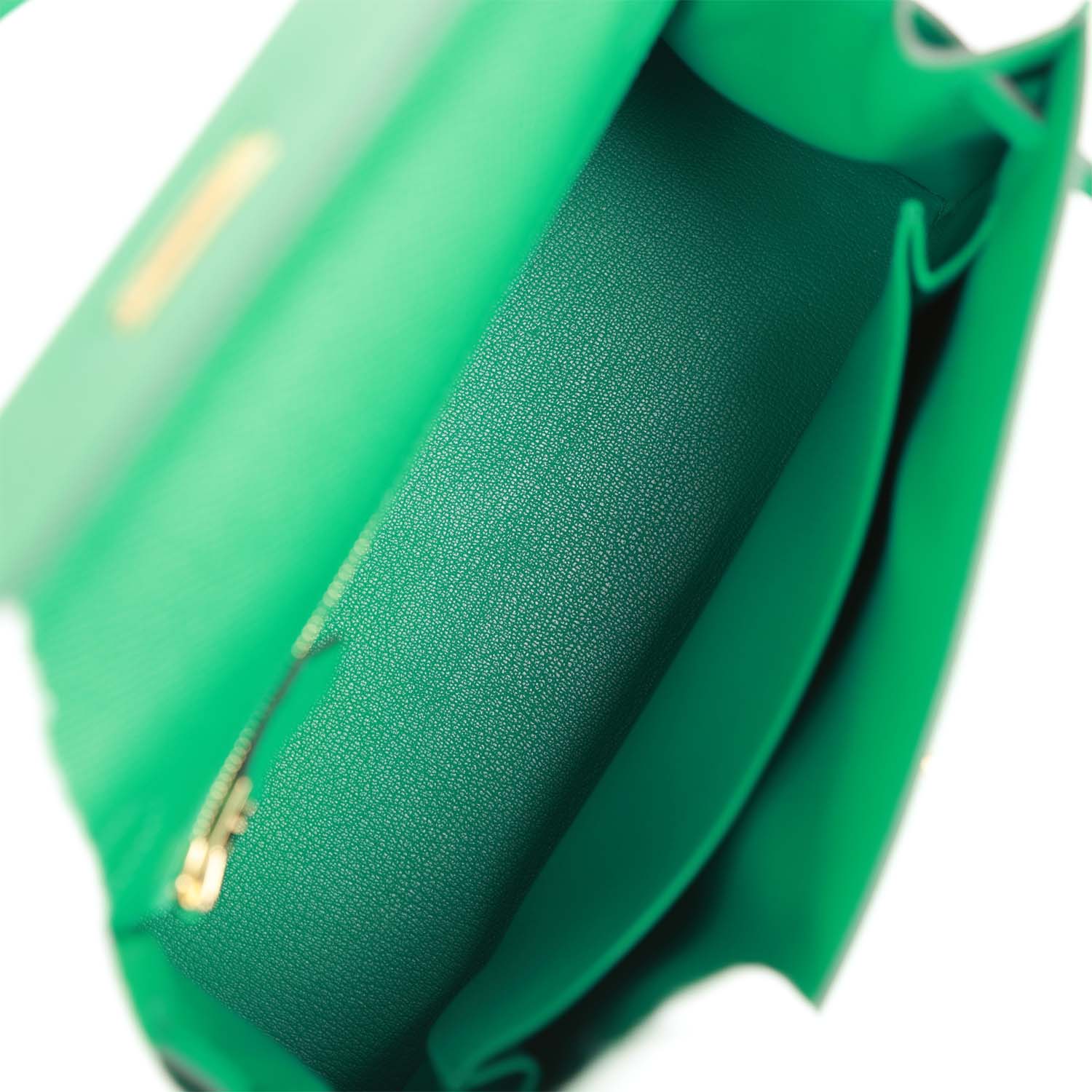 Kelly Sellier 25 Vert Jade Epsom Gold Hardware Kilta bags