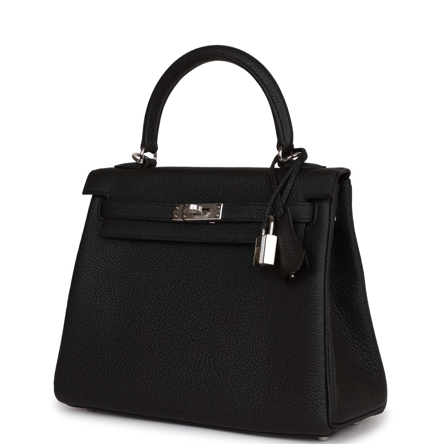 Kelly Retourne 25 Black Togo Palladium Hardware Kilta bags