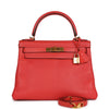 Kelly Retourne 28 Rouge Pivoine Togo Gold Hardware Kilta bags