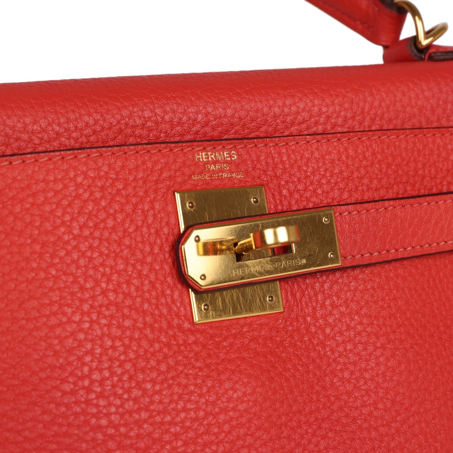 Kelly Retourne 28 Rouge Pivoine Togo Gold Hardware Kilta bags