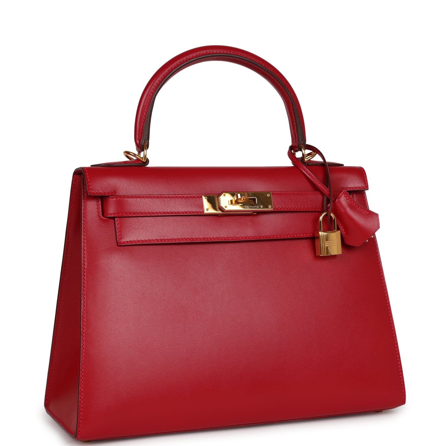 Kelly Sellier 28 Rouge Vif Tadelakt Gold Hardware Kilta bags