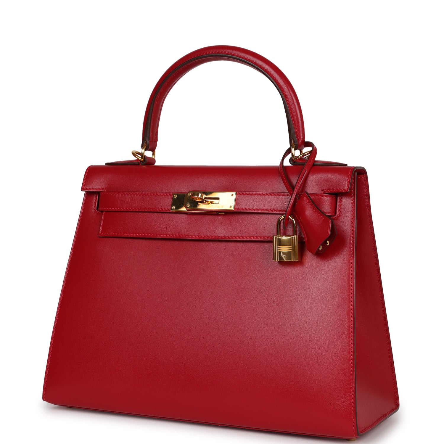 Kelly Sellier 28 Rouge Vif Tadelakt Gold Hardware Kilta bags