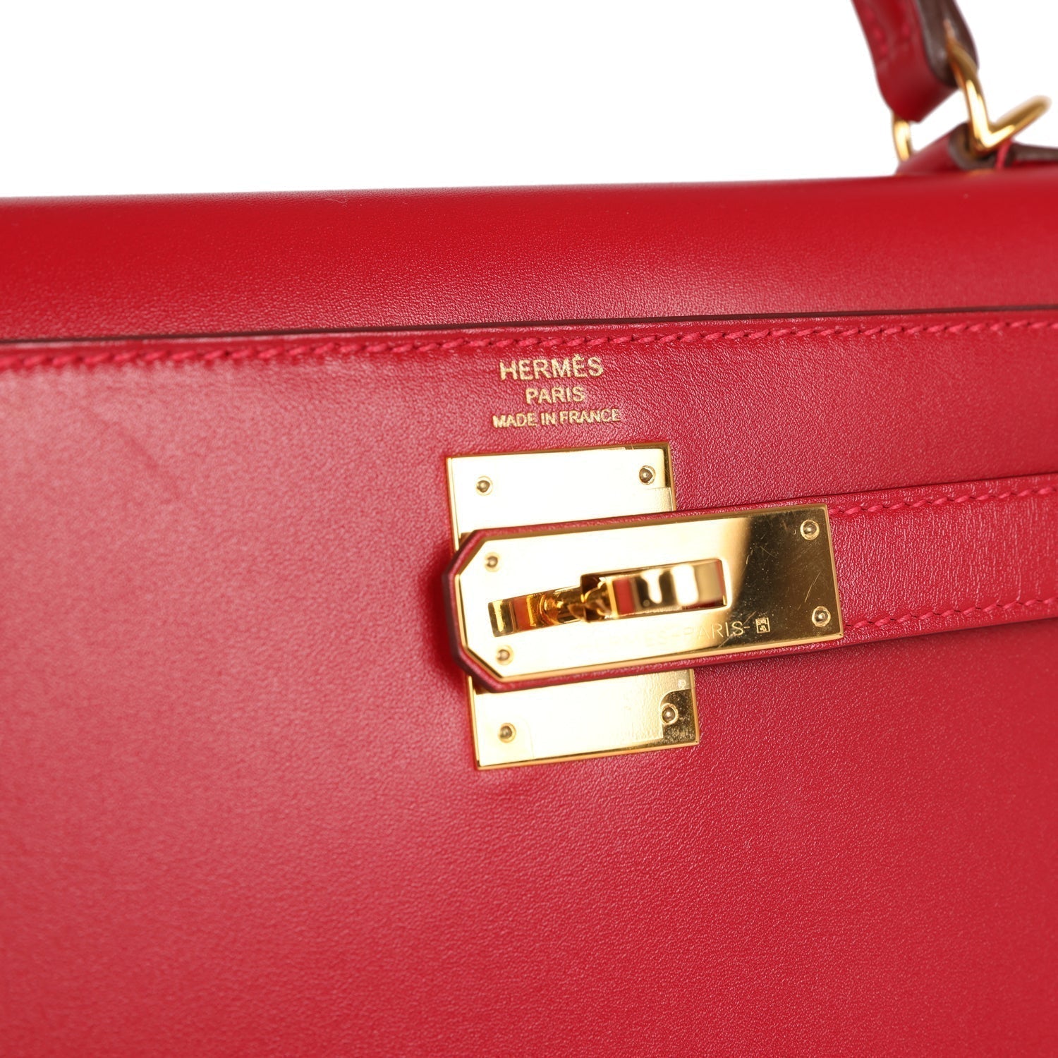 Kelly Sellier 28 Rouge Vif Tadelakt Gold Hardware Kilta bags