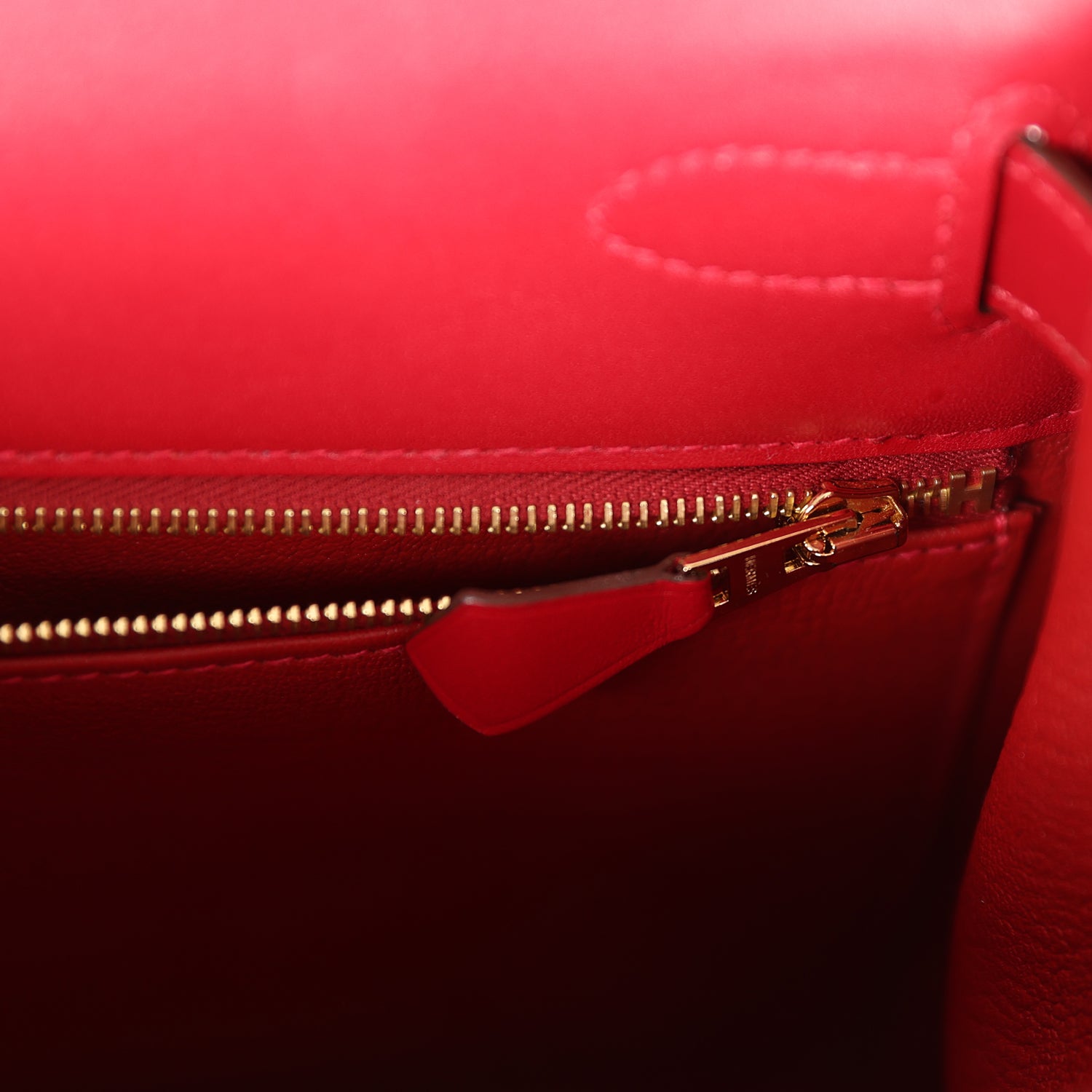 Kelly Sellier 28 Rouge Vif Tadelakt Gold Hardware Kilta bags