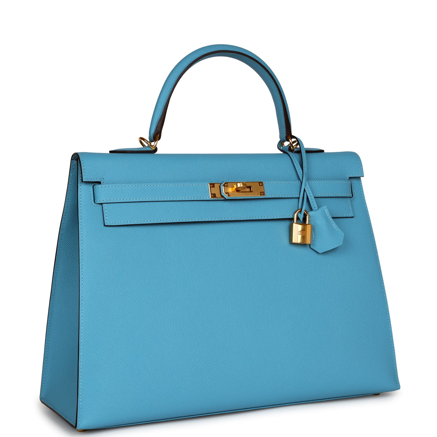 Kelly Sellier 35 Bleu du Nord Epsom Gold Hardware Kilta bags