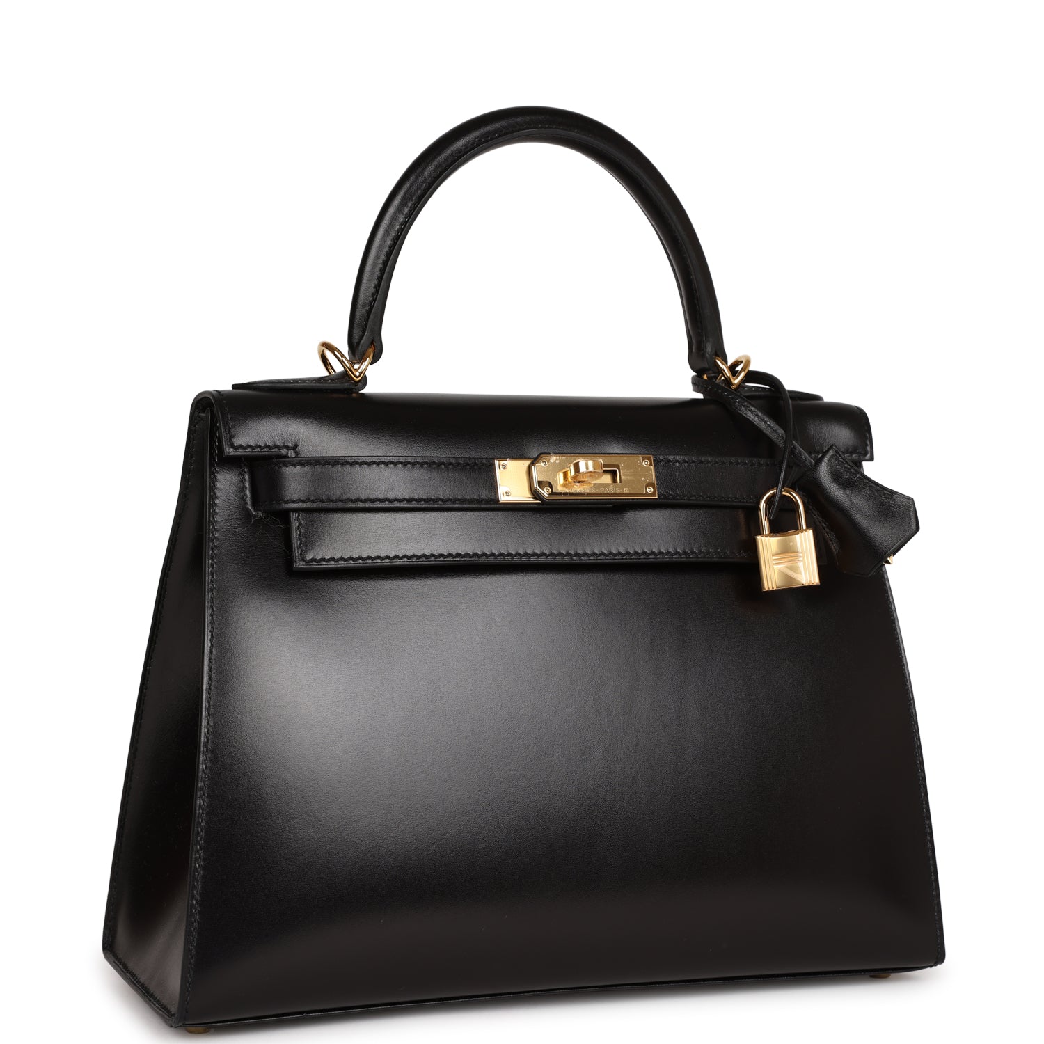 Kelly Sellier 28 Black Box Gold Hardware Kilta bags