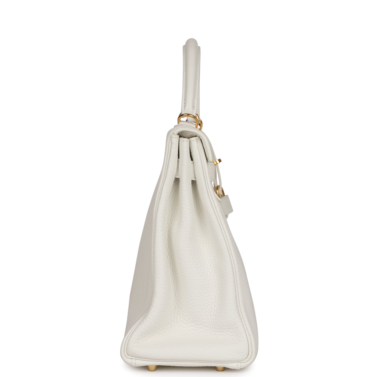 Kelly Retourne 32 White Clemence Gold Hardware Kilta bags