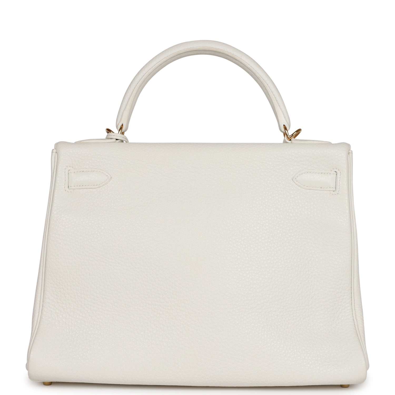 Kelly Retourne 32 White Clemence Gold Hardware Kilta bags