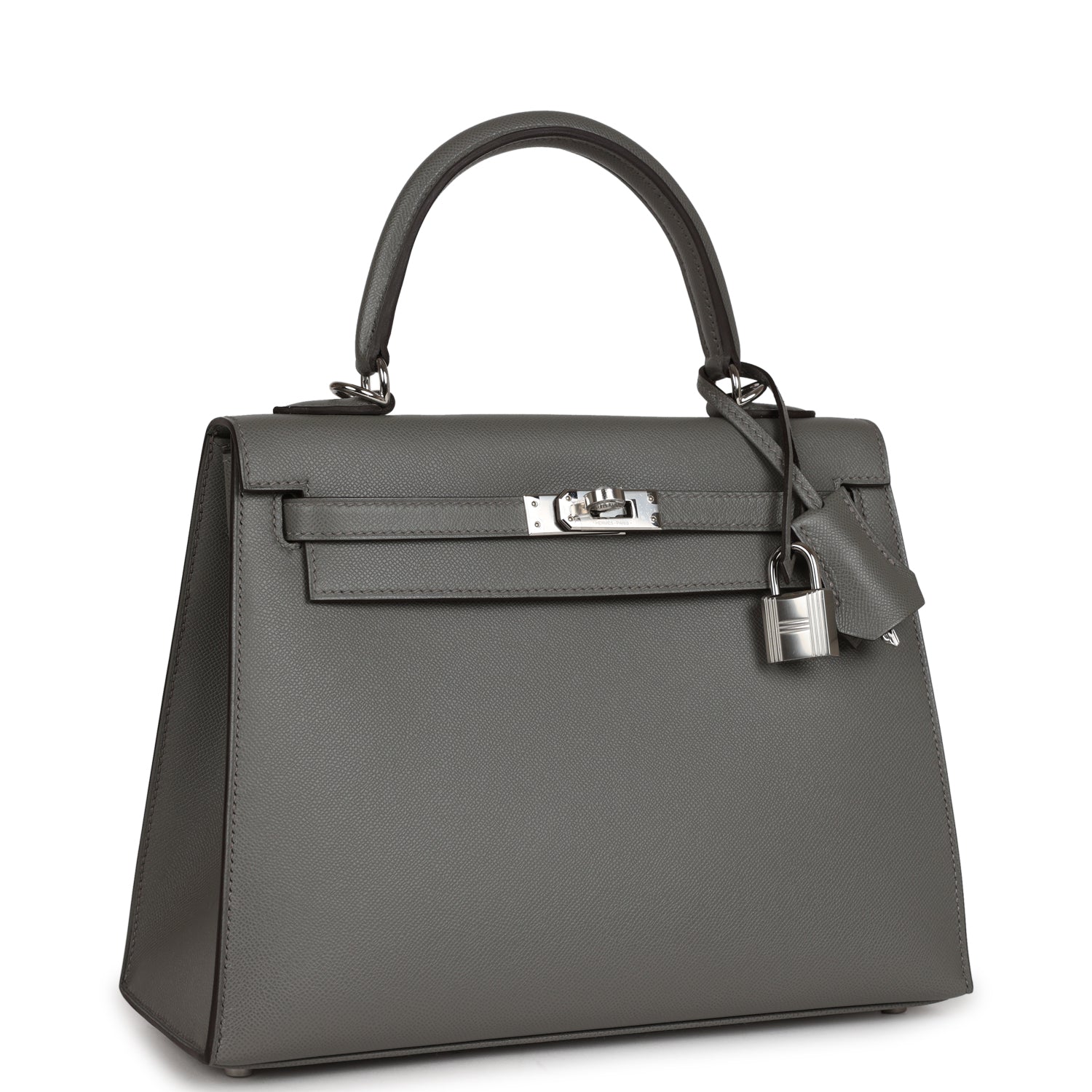 Kelly Sellier 25 Gris Meyer Madame Palladium Hardware Kilta bags