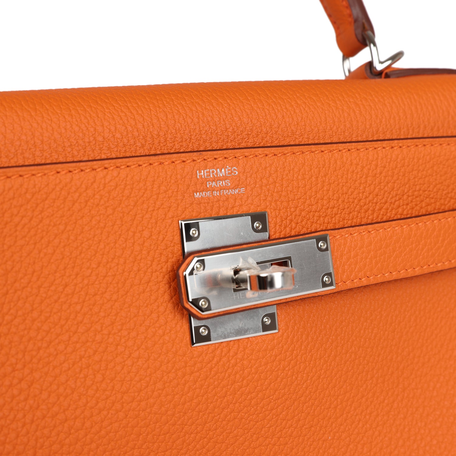 Kelly Retourne 28 Orange Togo Palladium Hardware Kilta bags