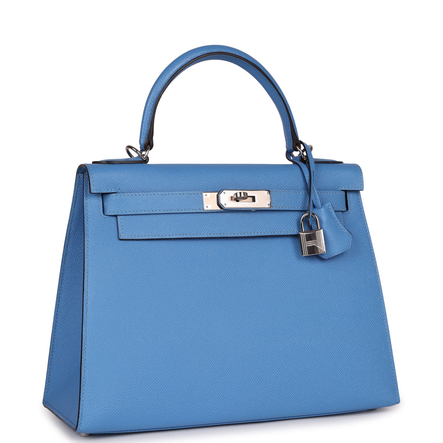 Kelly Sellier 28 Bleu Azur Epsom Palladium Hardware Kilta bags