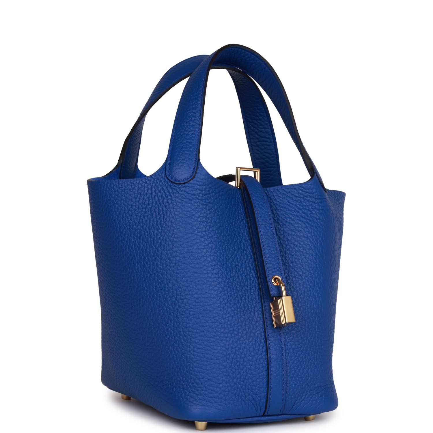 Picotin Lock 18 Bleu Royal Clemence Gold Hardware Kilta bags