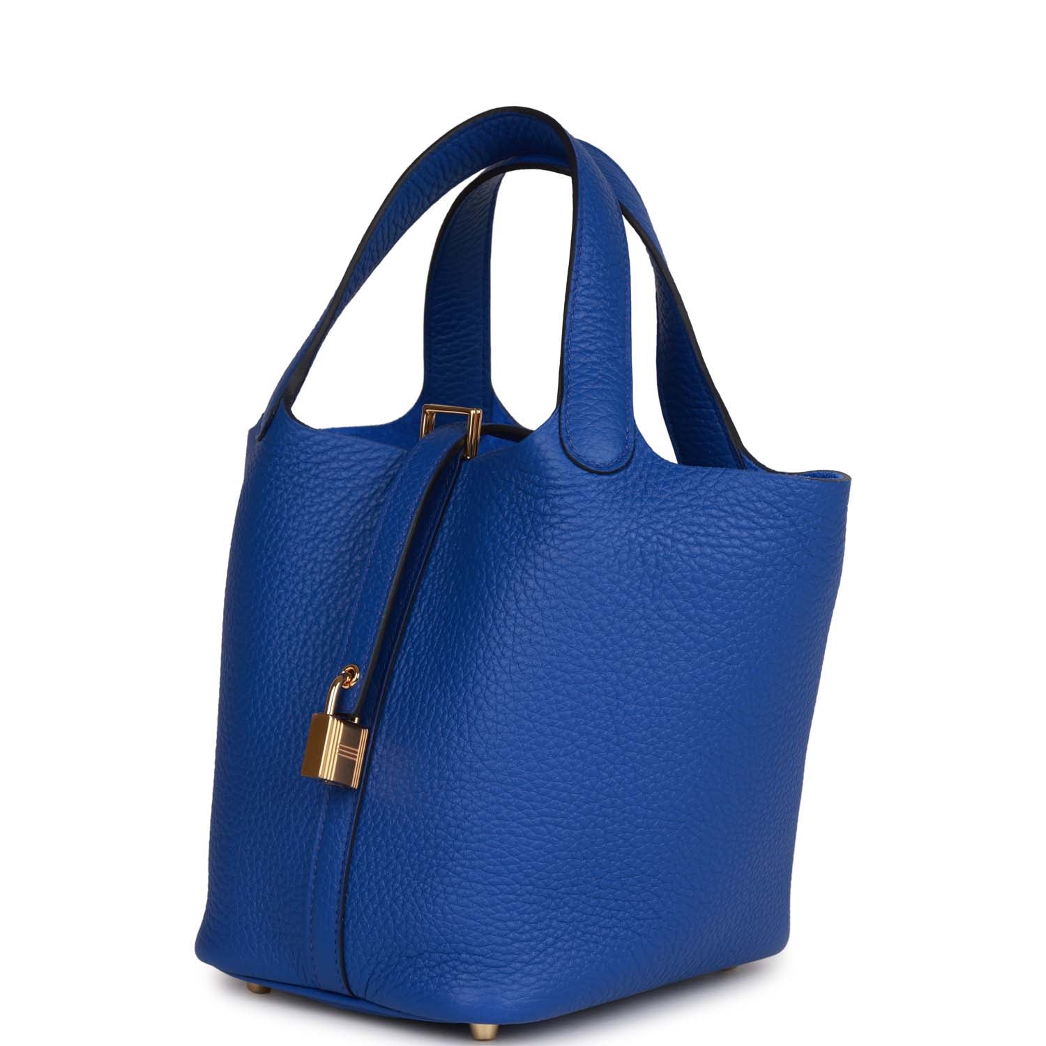 Picotin Lock 18 Bleu Royal Clemence Gold Hardware Kilta bags