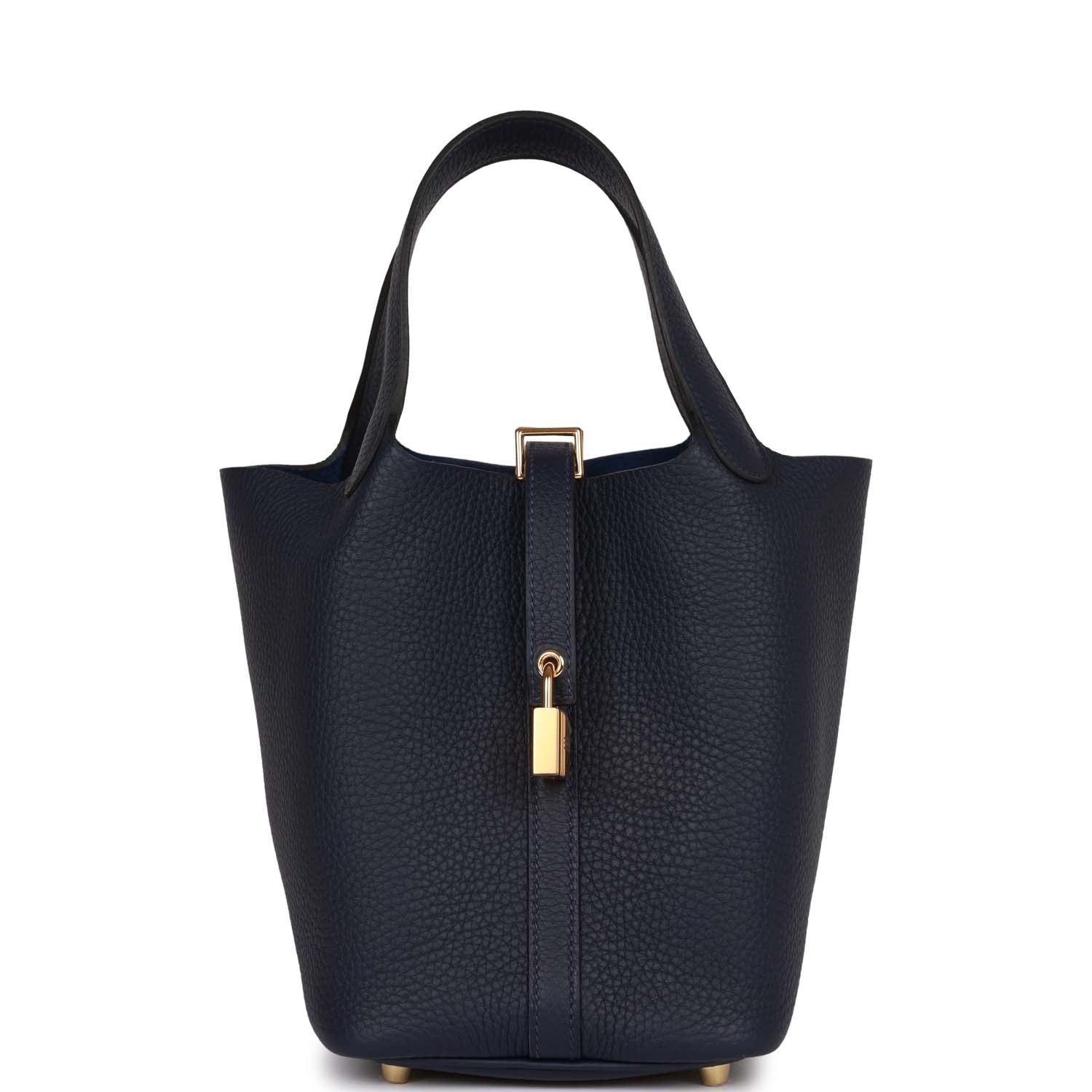 Picotin Lock 18 Bleu Nuit Clemence Gold Hardware Kilta bags