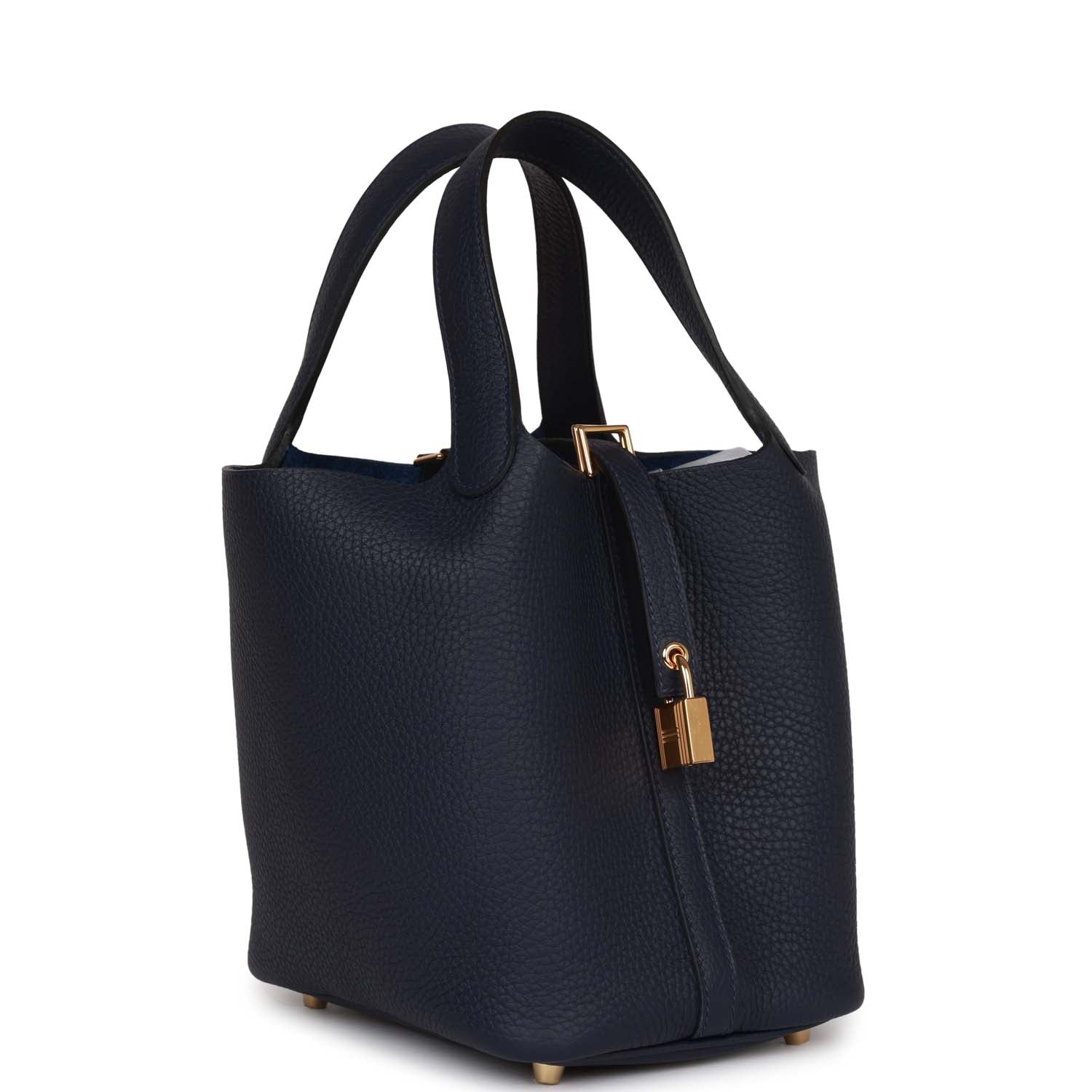 Picotin Lock 18 Bleu Nuit Clemence Gold Hardware Kilta bags