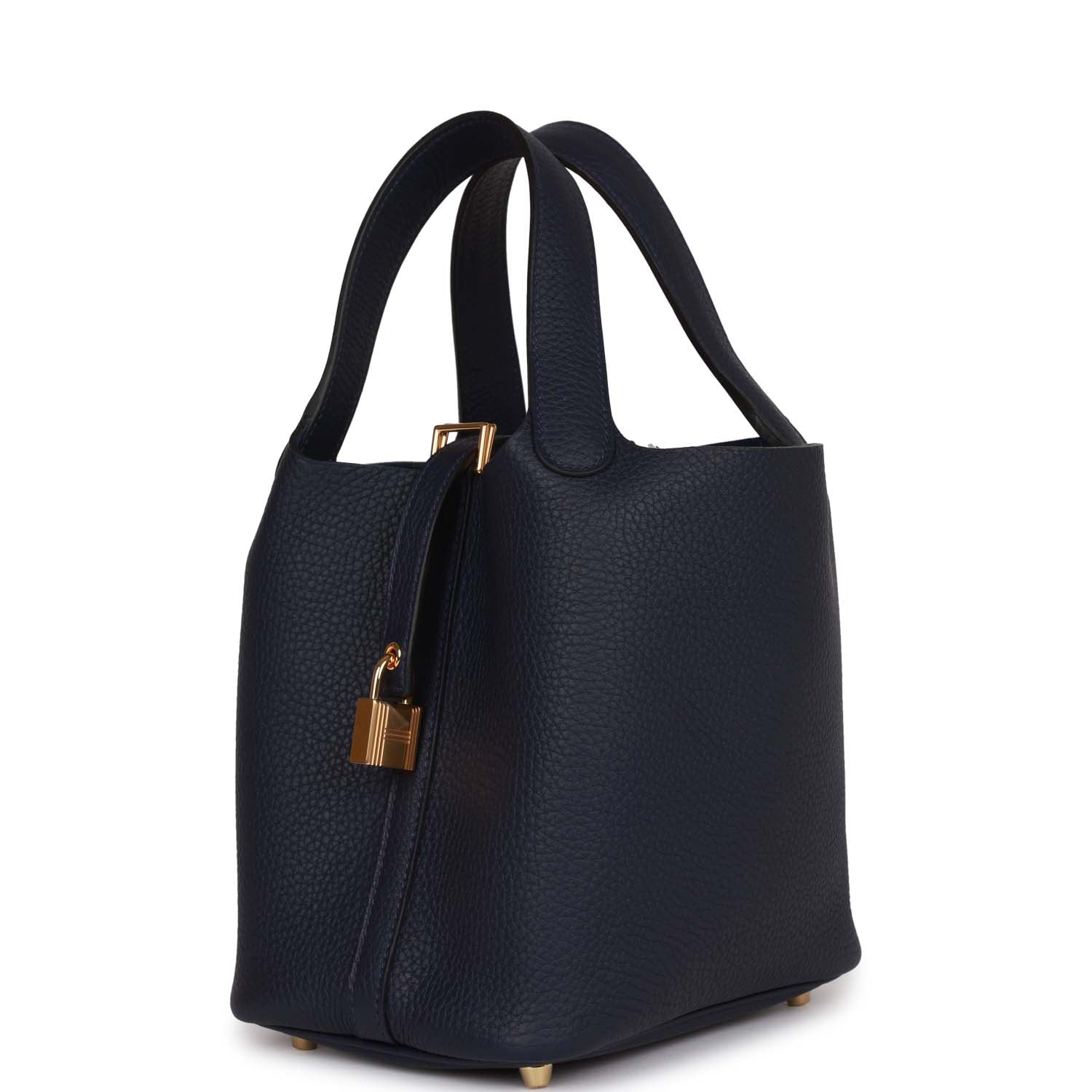 Picotin Lock 18 Bleu Nuit Clemence Gold Hardware Kilta bags