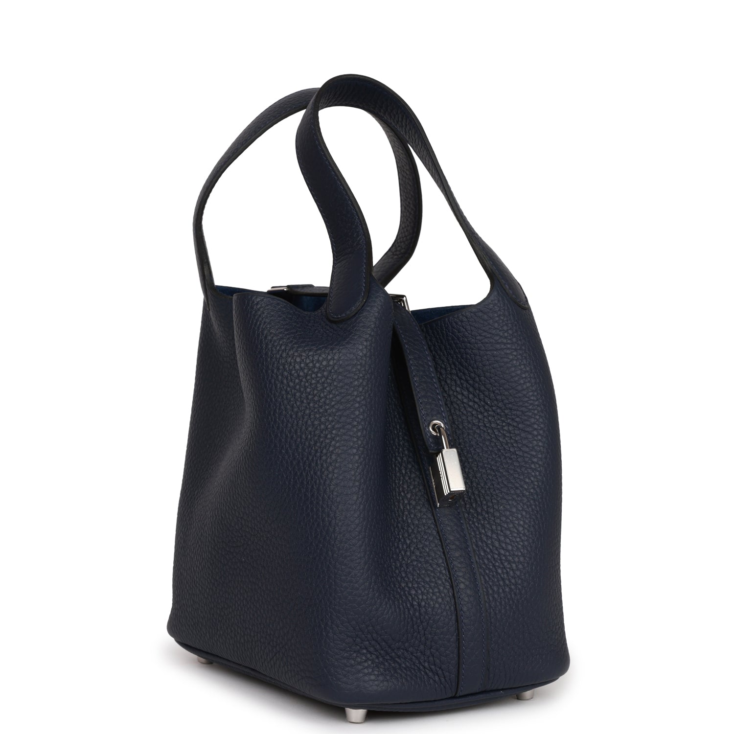 Picotin Lock 18 Bleu Nuit Clemence Palladium Hardware Kilta bags