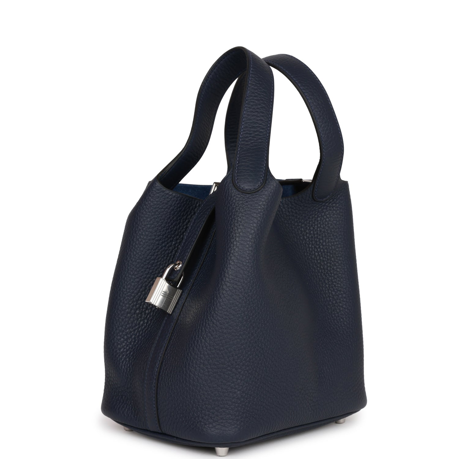 Picotin Lock 18 Bleu Nuit Clemence Palladium Hardware Kilta bags