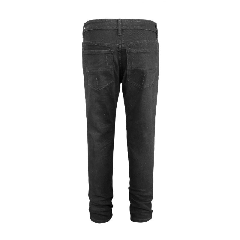 Sneakerhill Destroyed Biker Denim - Black - sneakerhillcom