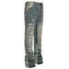 Sneakerhill Flare Denim - Destroyed Indigo - sneakerhillcom