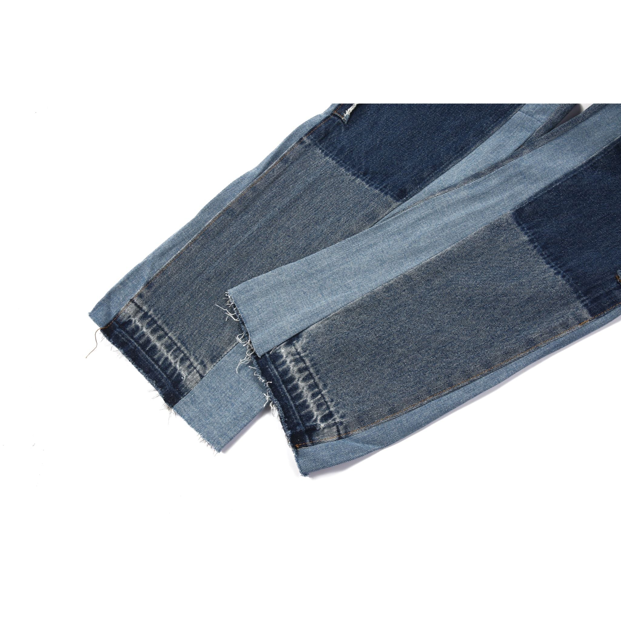 Sneakerhill Flare Denim - Patch-work Indigo - sneakerhillcom