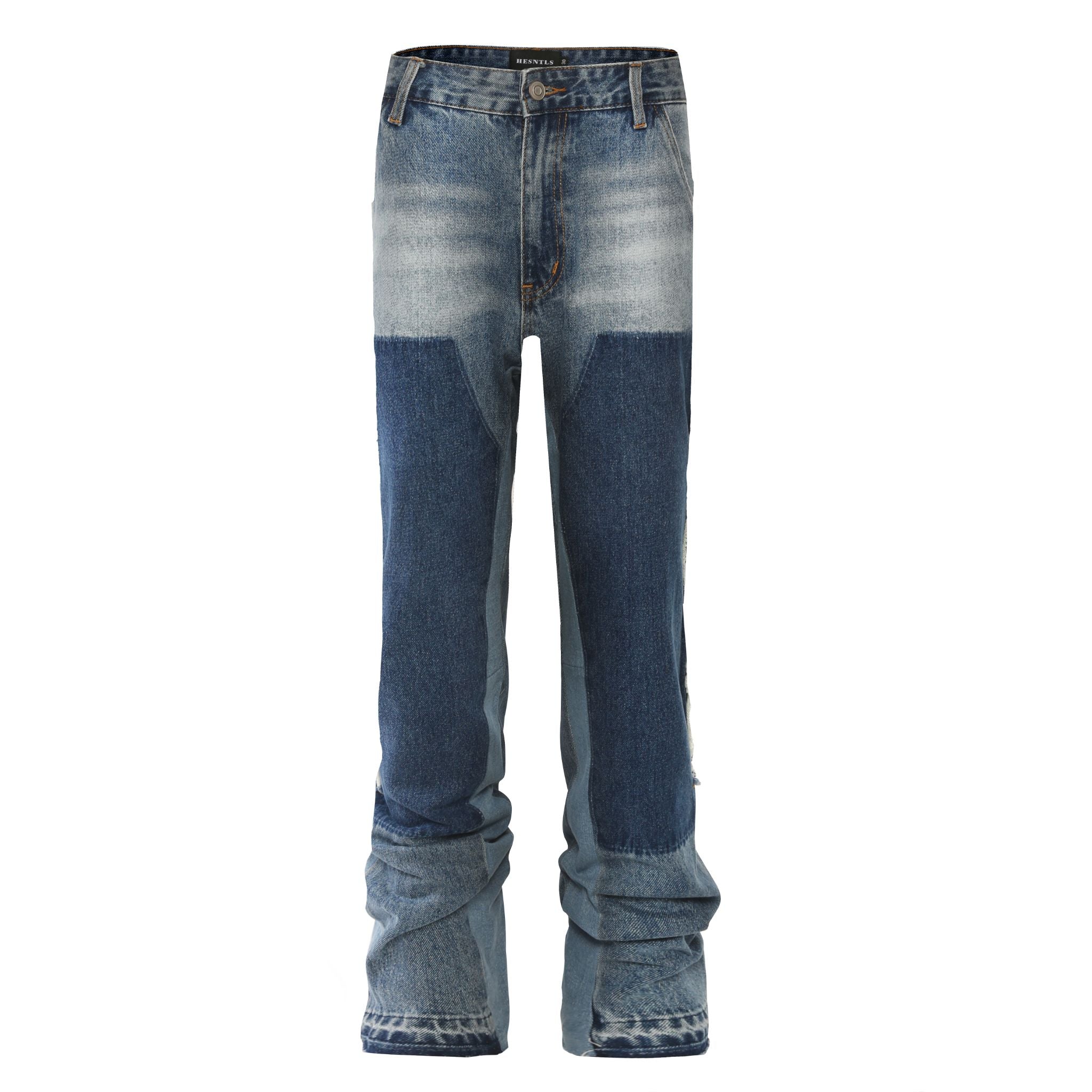 Sneakerhill Flare Denim - Patch-work Indigo - sneakerhillcom