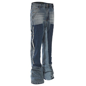 Sneakerhill Flare Denim - Patch-work Indigo - sneakerhillcom