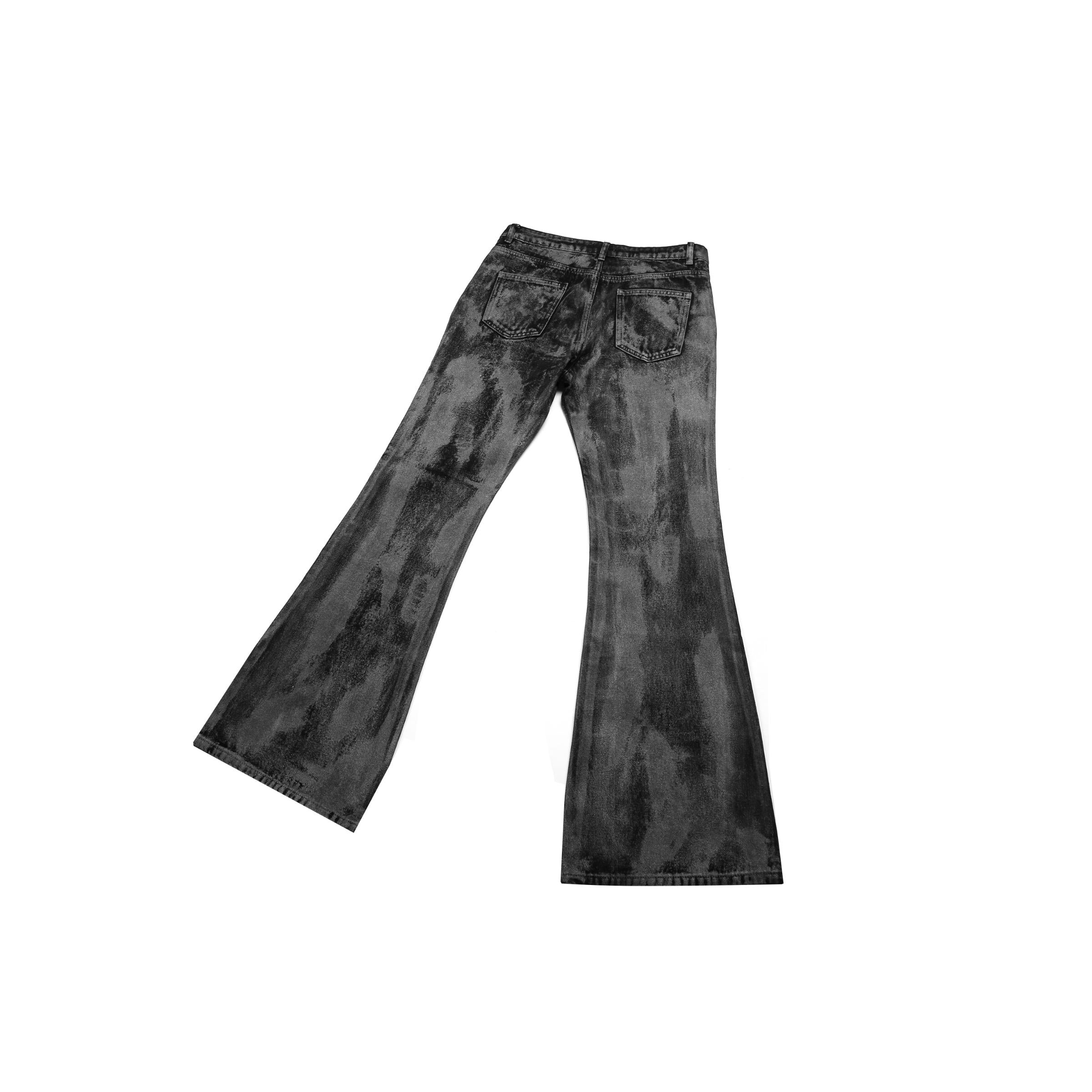 Sneakerhill Flare Denim - Distressed Grey - sneakerhillcom