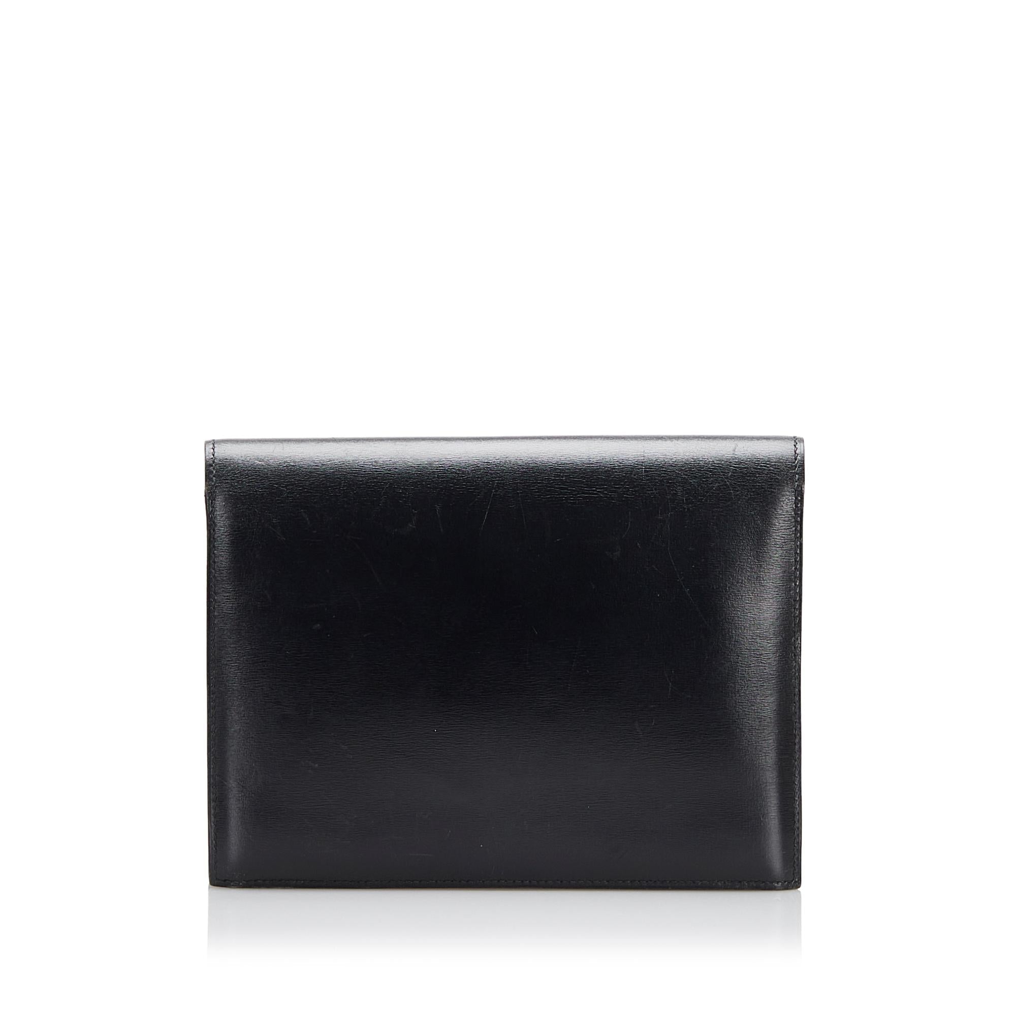 HMS Box Calf Leather Clutch Bag - sneakerhillcom