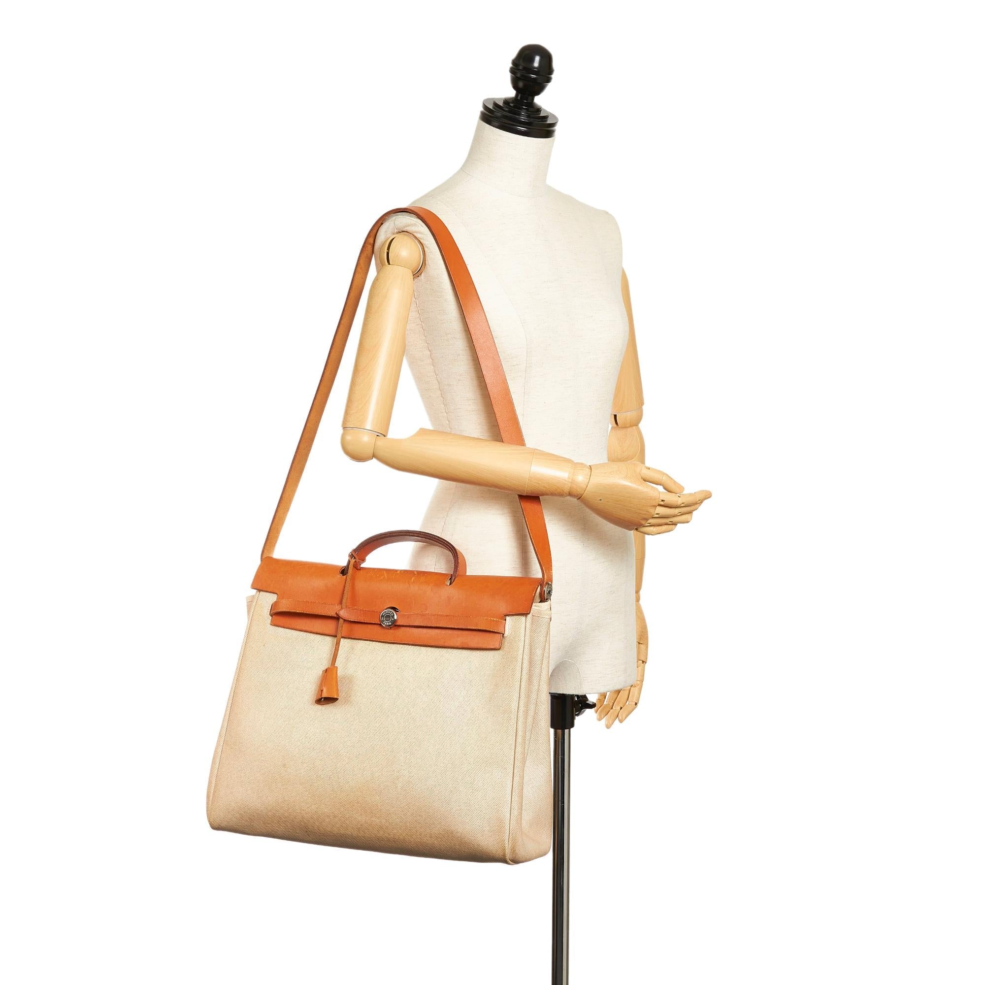 Hermes Herbag Canvas Satchel - sneakerhillcom