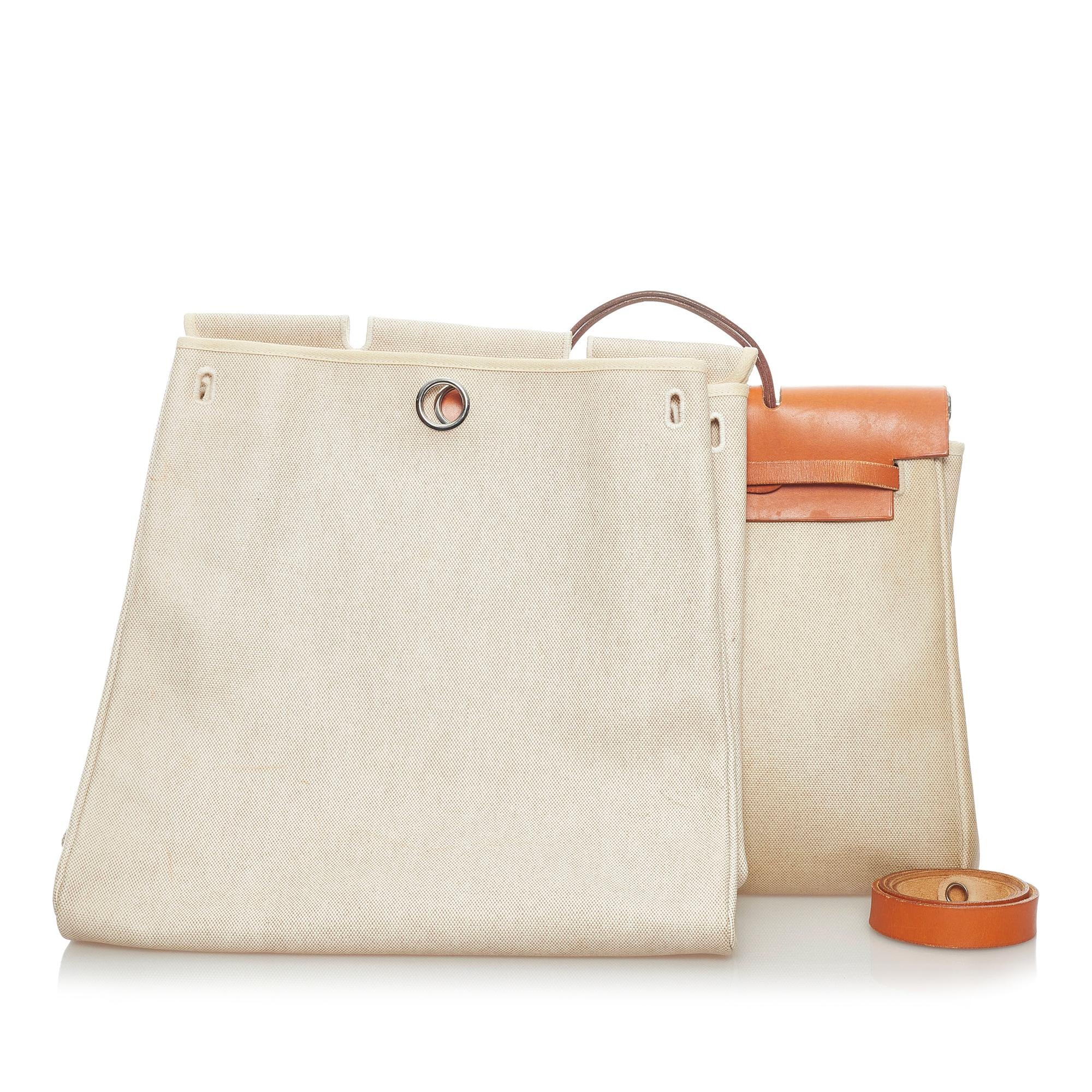 Hermes Herbag Canvas Satchel - sneakerhillcom