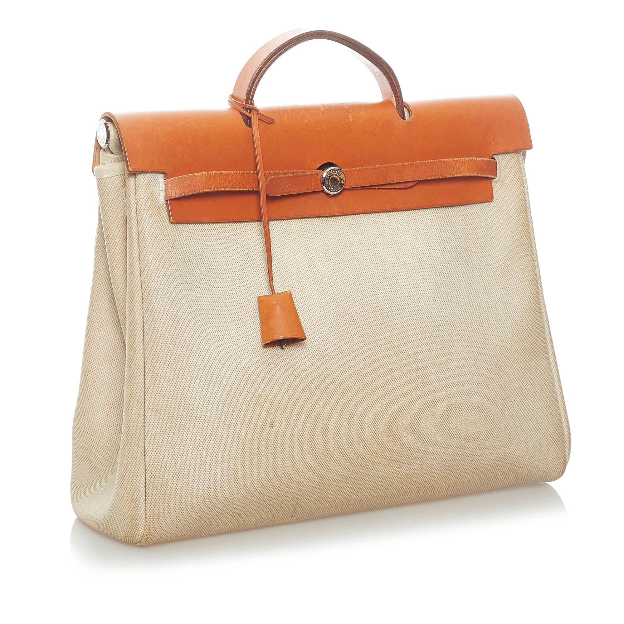 Hermes Herbag Canvas Satchel - sneakerhillcom