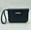 Kelly Depeches 25 Noir Veau Evergrain Clutch Palladium Hardware Kilta bags