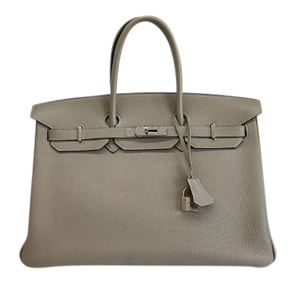 Birkin 35 Gris Tourterelle Leather PHW Kilta bags