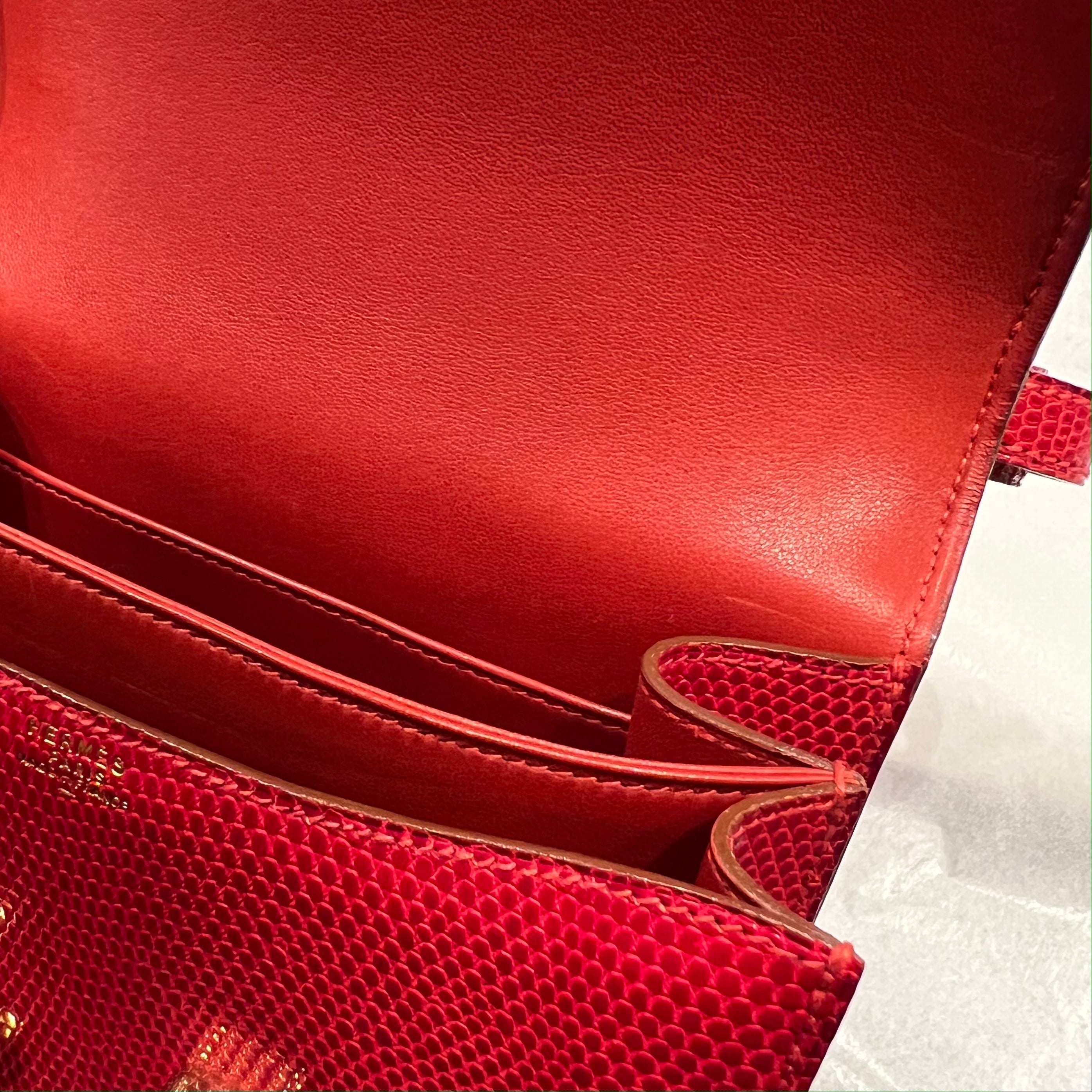 MINI CONSTANCE 18 Rouge Lizard Kilta bags