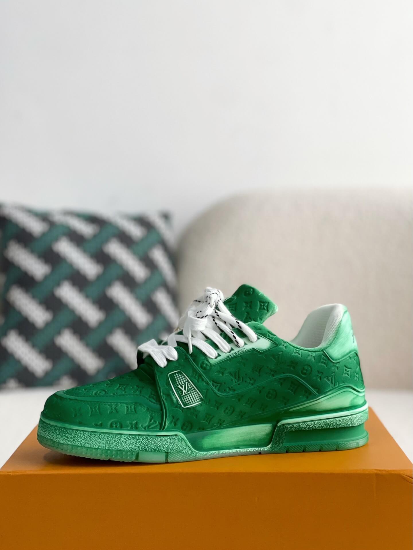 Louis Vuitton LV Trainer #54 Faded Green Sneaker - sneakerhillcom