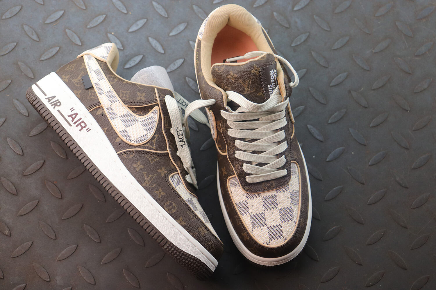 LV X AF1 Low Trainer Brown Monogram Sneakers