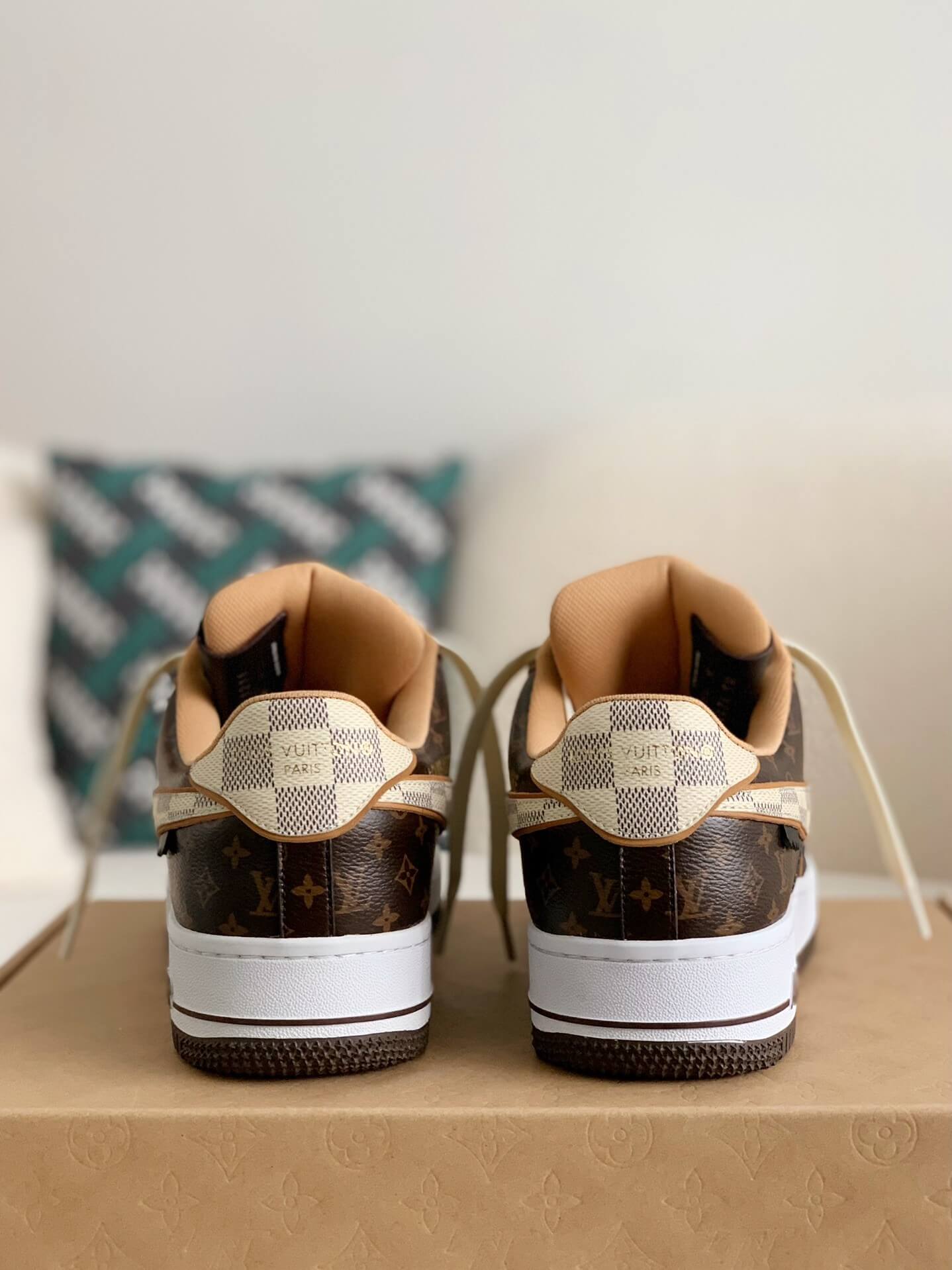 LV X AF1 Low Trainer Brown Monogram Sneakers