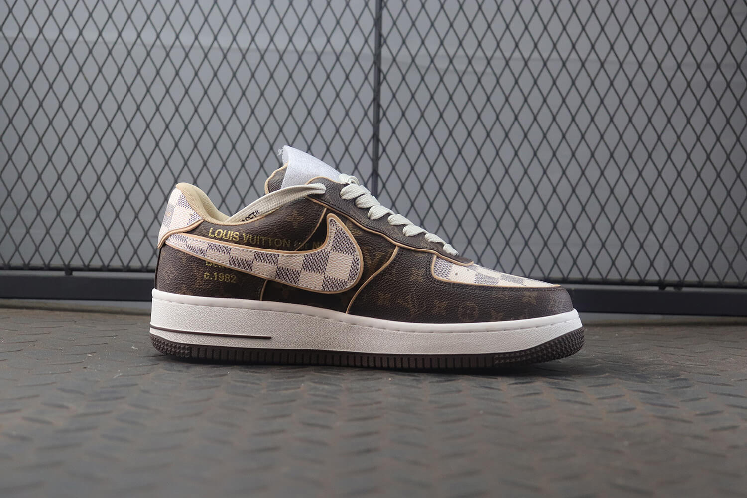 LV X AF1 Low Trainer Brown Monogram Sneakers