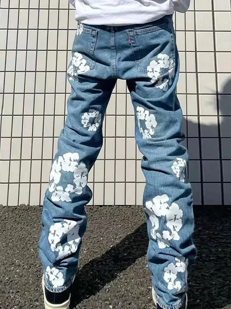 Sneakerhill Fashion Flower Printed Jeans P2024 eprolo