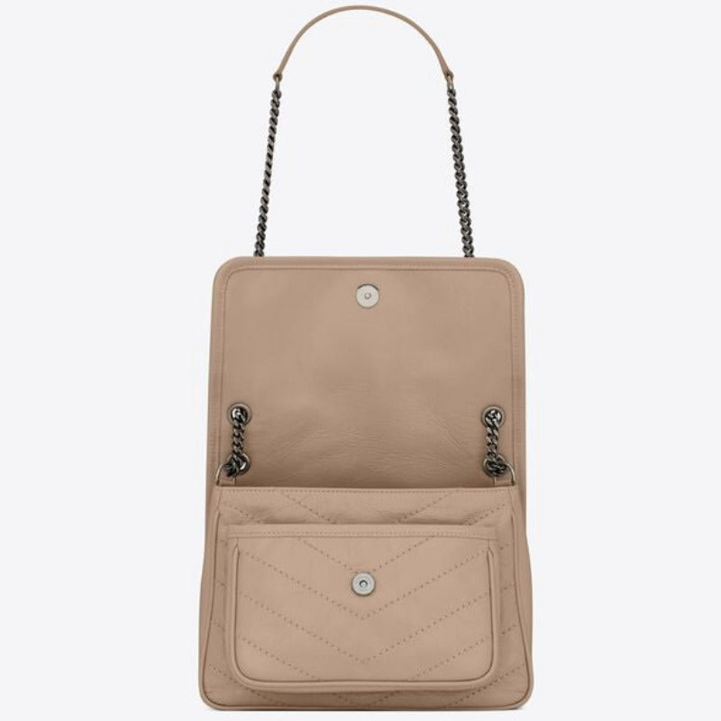 Sneakerhill - Niki Shoulder Chain Bag  Apricot - sneakerhillcom