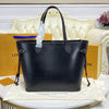 Sneakerhill Black Leather Neverfull Bag with Pouch - LUV 549