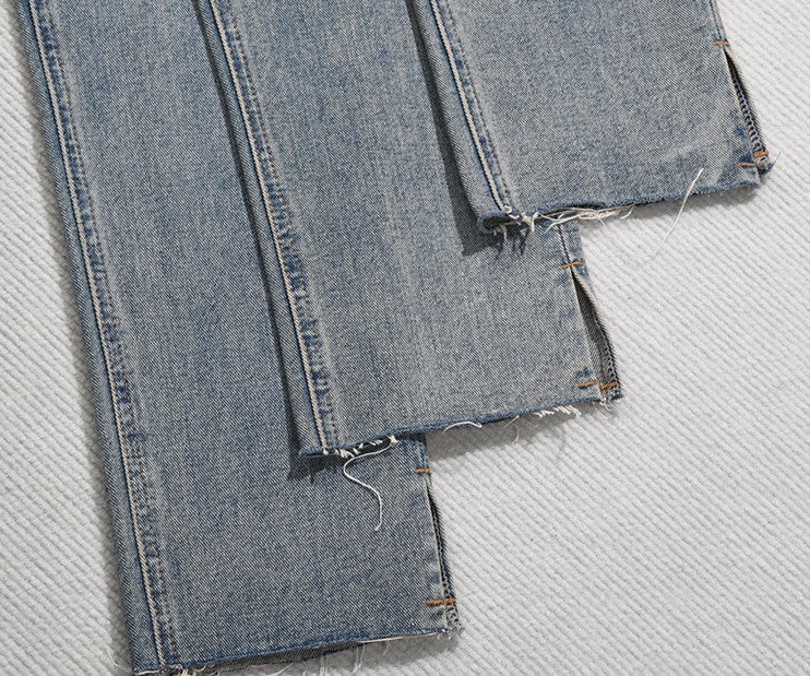 Sneakerhill Basic | Slit Denim - Washed Indigo - sneakerhillcom