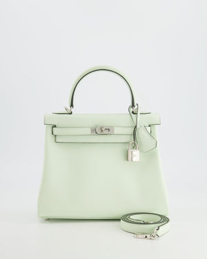 Kelly Bag 25cm Retourne in Vert Fizz Swift Leather with Palladium Hardware Kilta bags