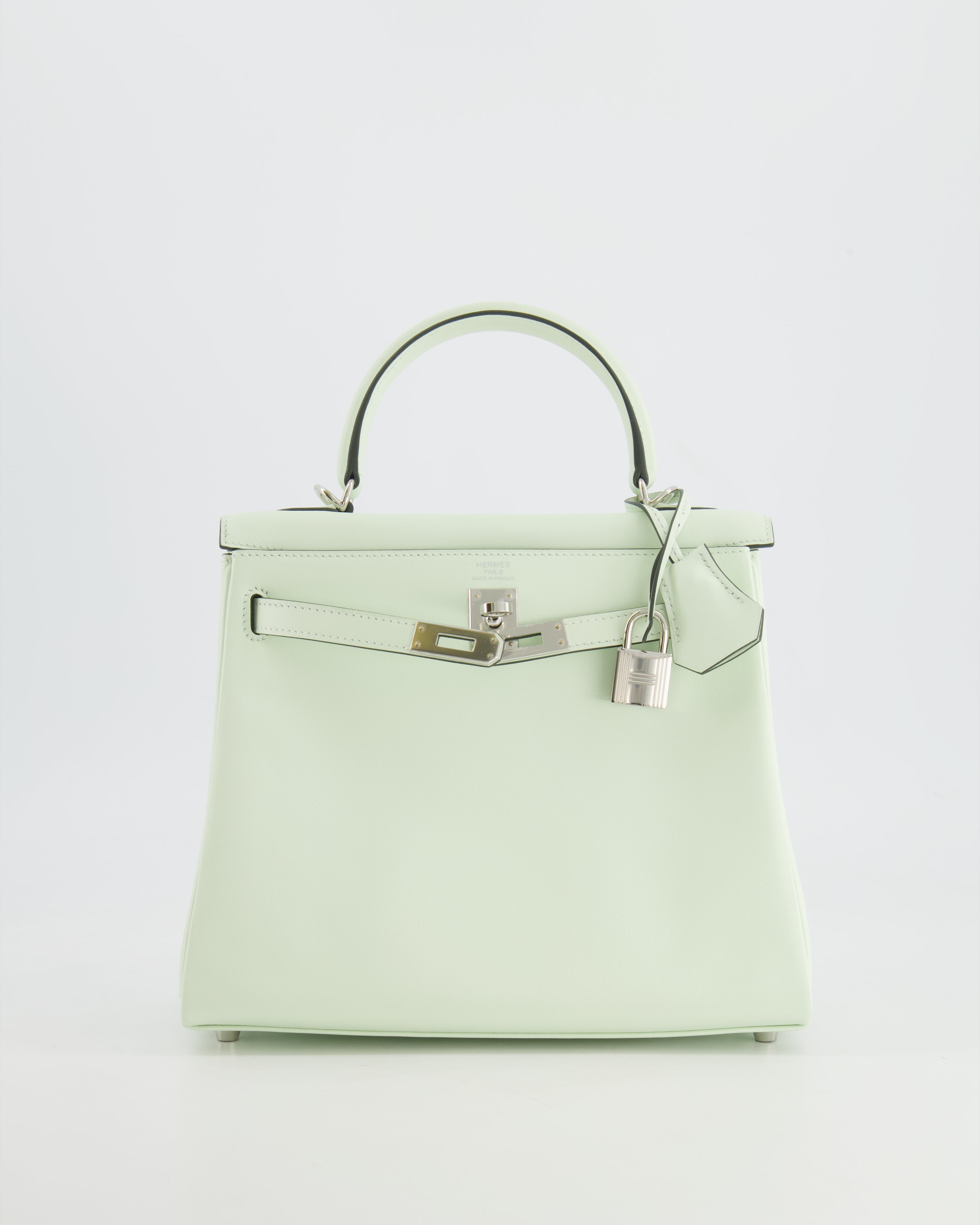 Kelly Bag 25cm Retourne in Vert Fizz Swift Leather with Palladium Hardware Kilta bags