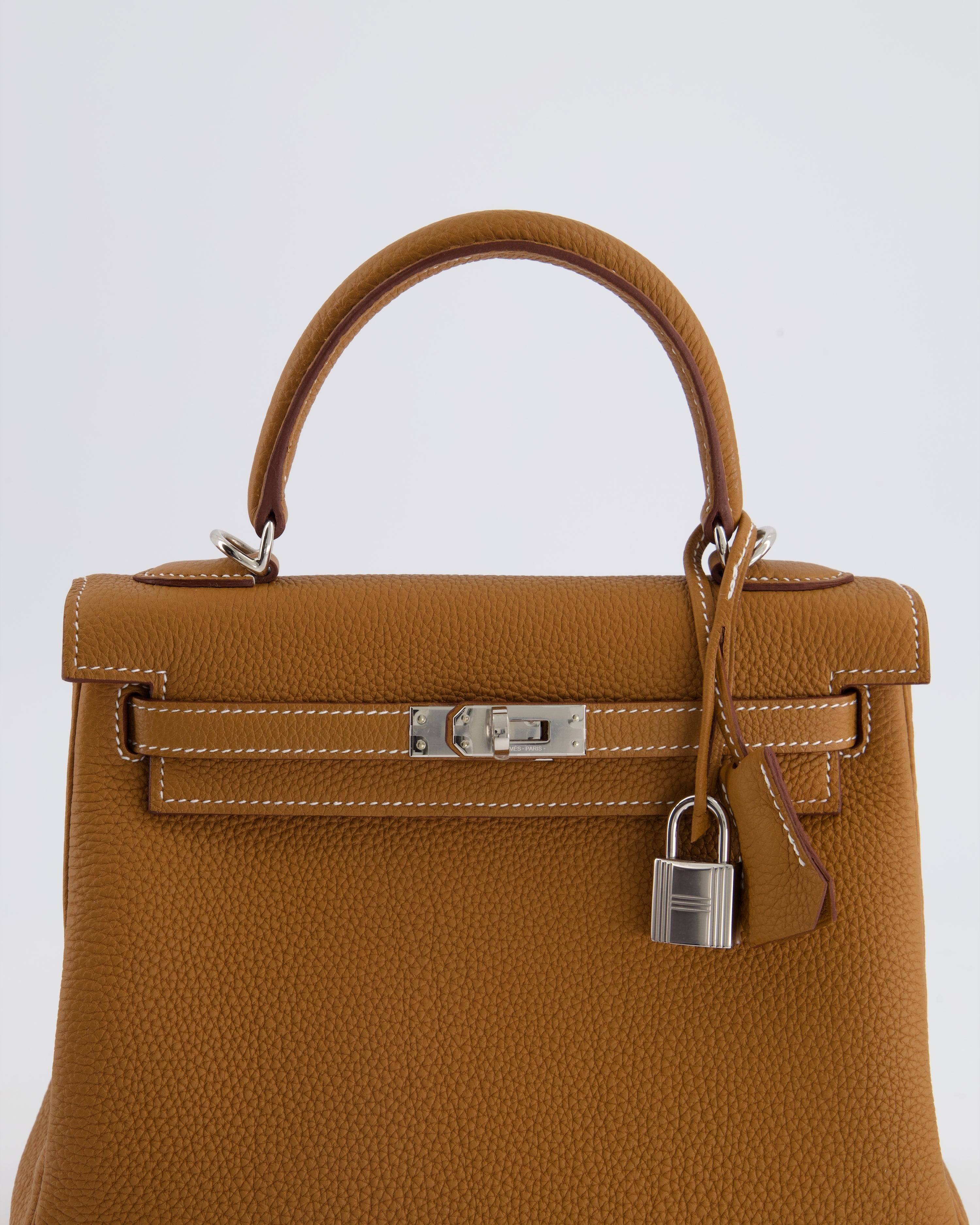 *RARE* Hermes Kelly Bag 25cm in Gold with Togo Leather and Palladium Hardware - sneakerlandnet