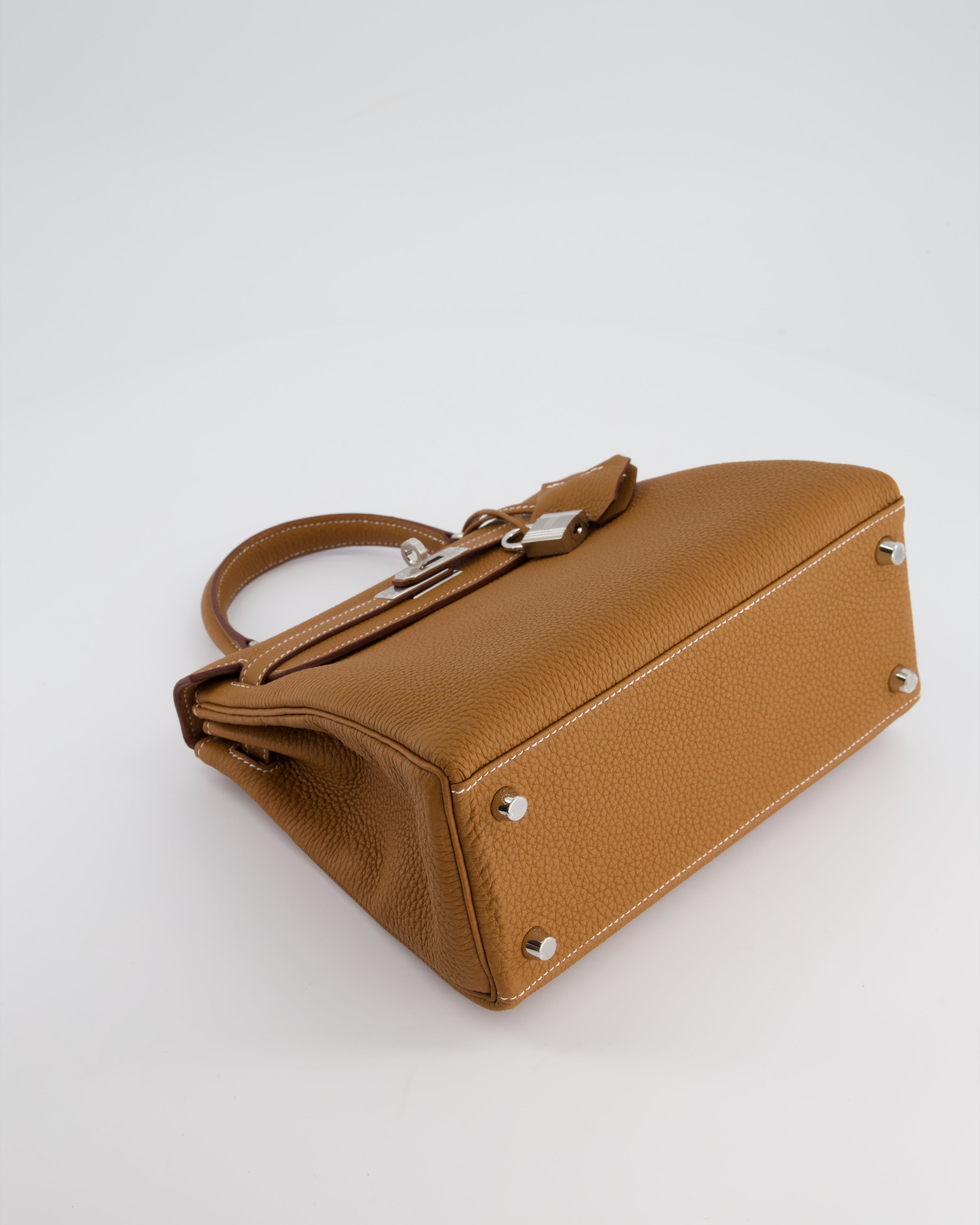 *RARE* Hermes Kelly Bag 25cm in Gold with Togo Leather and Palladium Hardware - sneakerlandnet