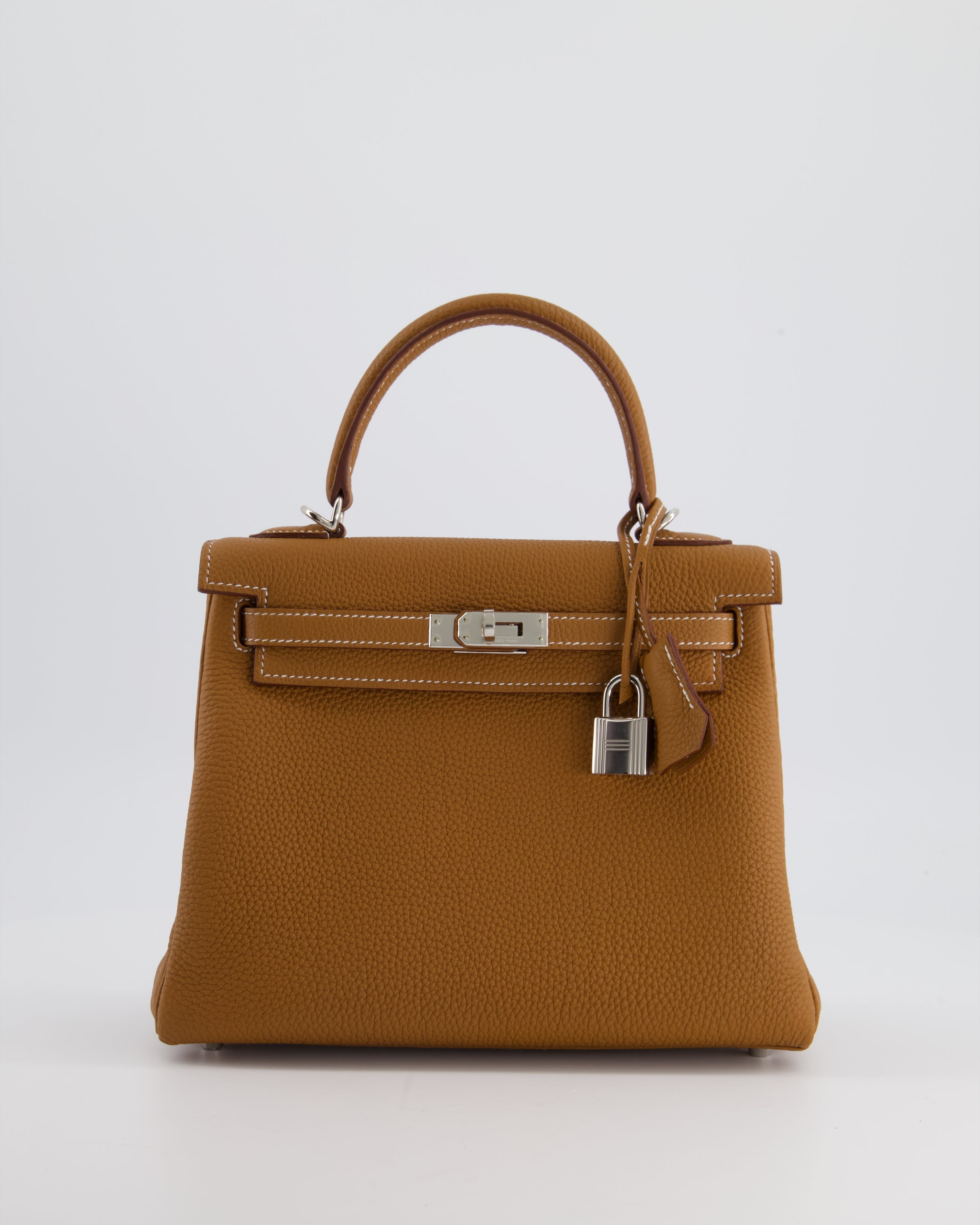 *RARE* Hermes Kelly Bag 25cm in Gold with Togo Leather and Palladium Hardware - sneakerlandnet