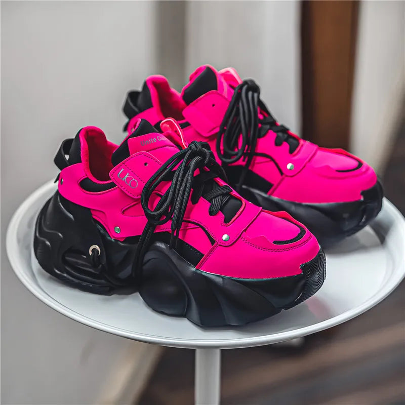 Woman pink shoes Aletha R Chunky sneakers - sneakerhillcom