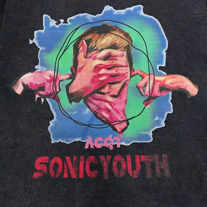 Sneakerhill® Acid Wash T-shirt SONIC YOUTH Sneakerhill